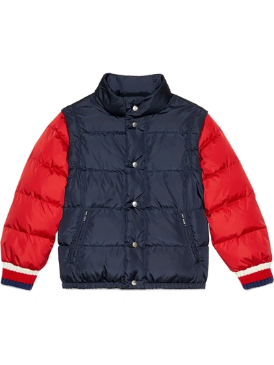 Gucci Kids' Children's Nylon Jacket With  Logo In Blue