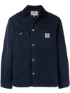 Carhartt Contrast Collar Denim Jacket In Blue