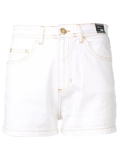Versace Jeans Denim Shorts In White