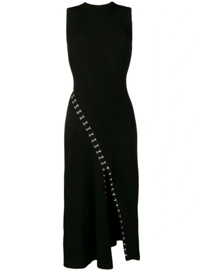 Alexander Mcqueen Asymmetric Midi Dress - 黑色 In Black