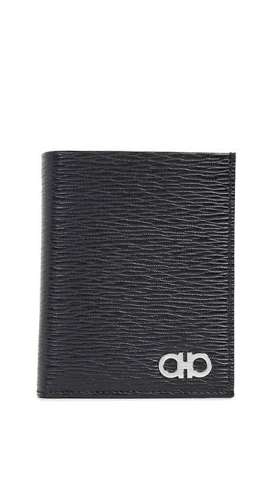 Ferragamo International Bifold Wallet In Black/red