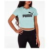 Puma Women's Amplified Cropped T-shirt, Pink - Size Med