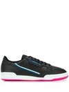 Adidas Originals Continental 80 Leather Low-top Sneakers In Black/ Hi-res Yellow/ Blue