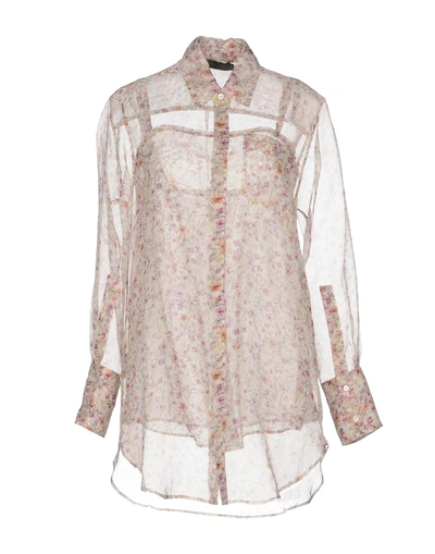 Calvin Klein Collection Floral Shirts & Blouses In Light Pink