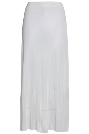 white knit maxi skirt