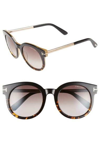 Tom Ford 'janina' 51mm Round Sunglasses | ModeSens