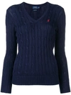 Polo Ralph Lauren Kimberly Cable Sweater In Blue