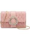 Miu Miu Matelassé Textured Mini Bag In Pink