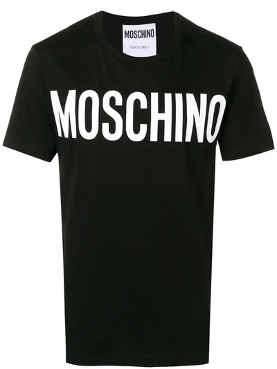 Moschino Logo Print T-shirt - 黑色 In Black