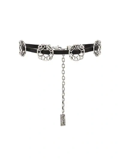 Marc Jacobs Lacy Medallion Choker Necklace In Silver