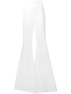 Balmain High Waisted Palazzo Pants In White