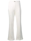 Moncler Flared Track Pants In White