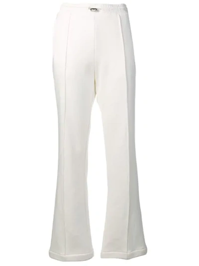 Moncler Flared Track Pants In White