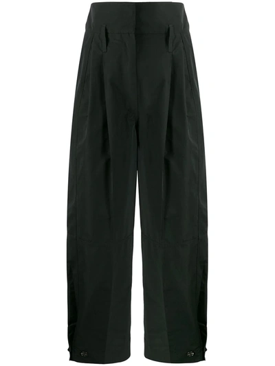 Givenchy High-rise Cropped Cargo Trousers In Black