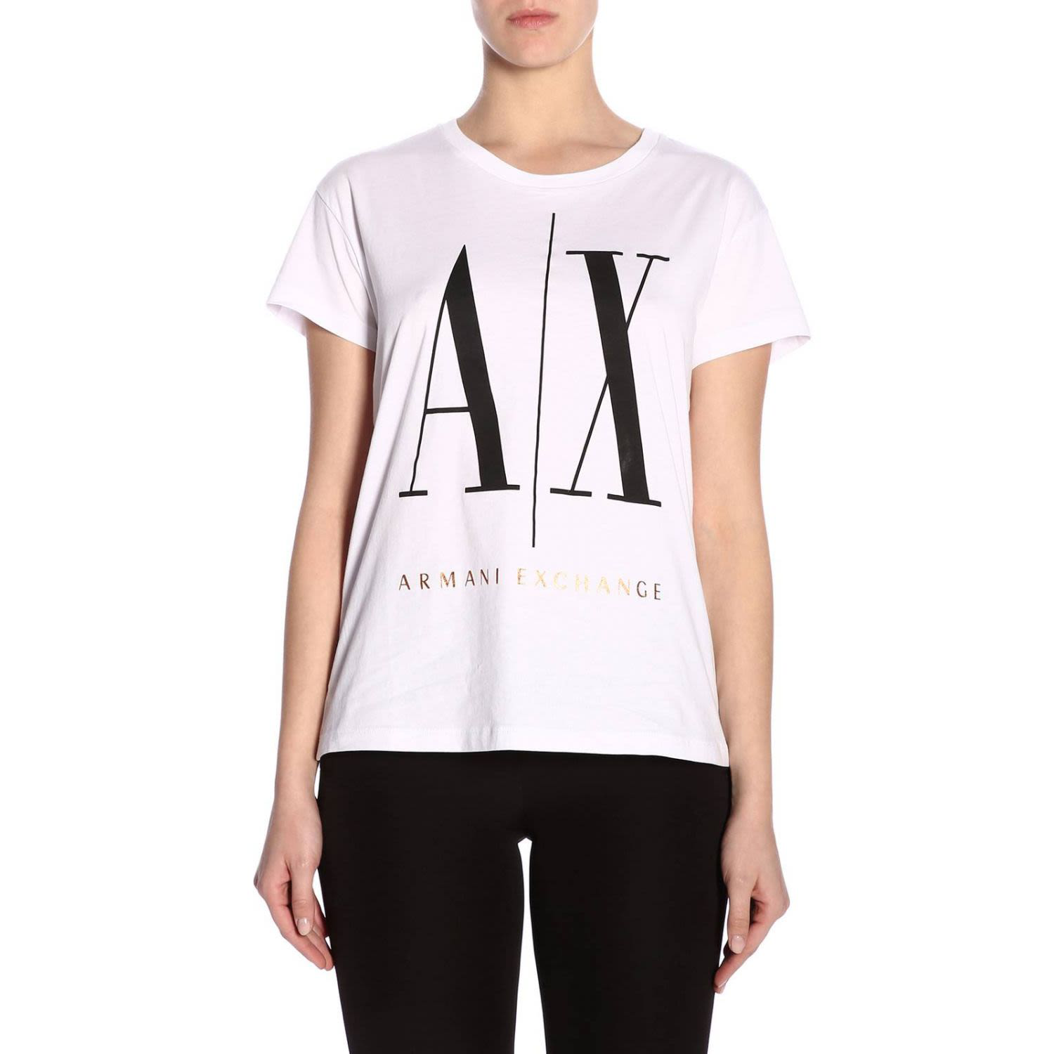 Armani Collezioni Armani Exchange T Shirt T Shirt Women Armani Exchange In Bronze Modesens