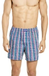 Polo Ralph Lauren Plaid Hanging Boxers In Multi Blue/ Green/ Pink
