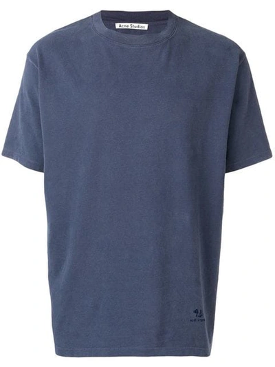 Acne Studios Branded T-shirt In Blue