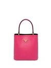 Prada Small Leather Bucket Bag In Pink