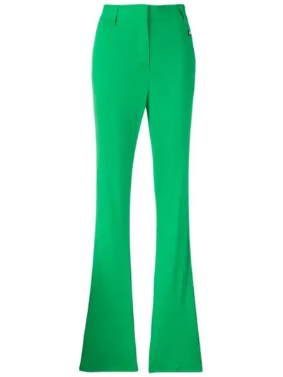 Msgm High-waisted Trousers In Green