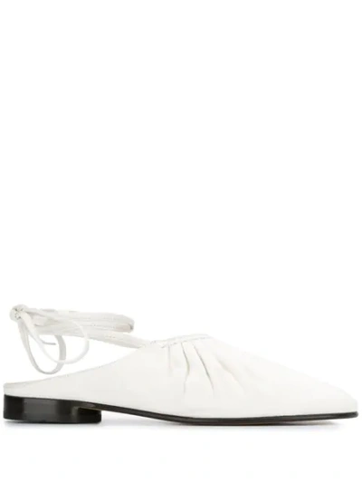 3.1 Phillip Lim / フィリップ リム Nadia Ankle-wrap Leather Mules In Ivory