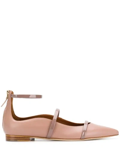Malone Souliers Robyn Ballerinas In Pink