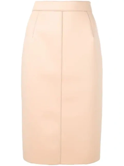 N°21 High-waist Fitted Skirt In Neutrals