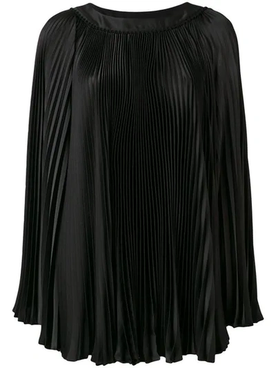 Philosophy Di Lorenzo Serafini Pleated Cape Dress In Black