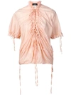 Dsquared2 Ruched Front Blouse In Pink
