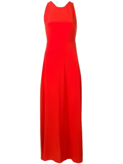 Aspesi Cross Back Dress In Orange