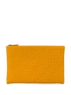 Bottega Veneta Intrecciato Clutch Bag In Yellow