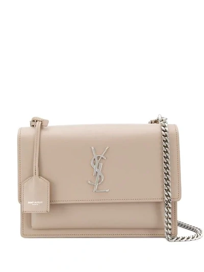 Saint Laurent Sunset Shoulder Bag In Neutrals