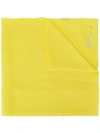 Blumarine Silk Sheer Scarf In Yellow