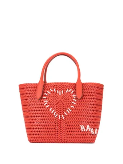 Anya Hindmarch Large Heart Neeson Tote In Red