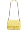 Rebecca Minkoff Edie Quilted Leather Crossbody Bag - Yellow In Capr Yellow