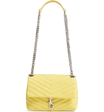 Rebecca Minkoff Edie Quilted Leather Crossbody Bag - Yellow In Capr Yellow