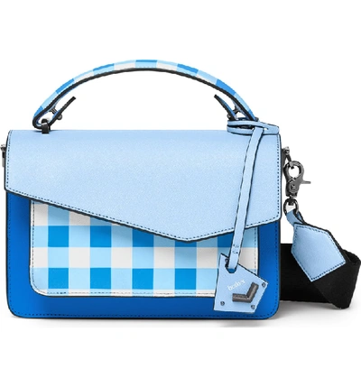 Botkier Cobble Hill Leather Crossbody Bag - Blue In Blue Gingham