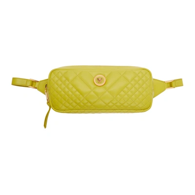 Versace Green Quilted Tribute Belt Bag In D40ot Lime