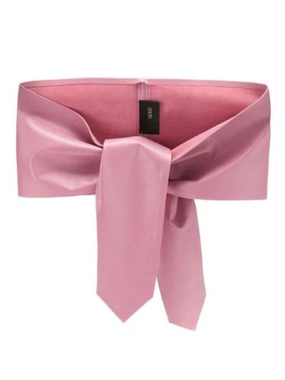 Andrea Bogosian Tied Leather Belt In Pink