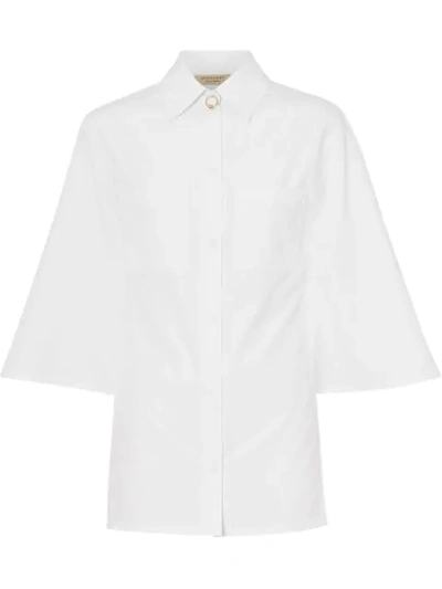 Burberry Hemd Mit Drapierten Ärmeln In White
