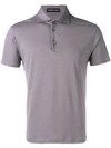 Lamberto Losani Jersey Polo Shirt In Grey