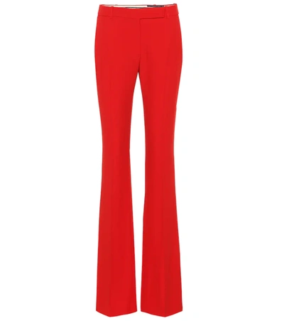 Alexander Mcqueen Mid-rise Flared Pants In Red