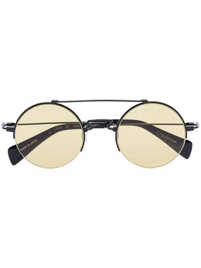 Yohji Yamamoto Black Yy7028 Metal Sunglasses