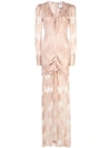 Alexis Lucasta Lace-detailed Deep-v Maxi Dress In Neutrals