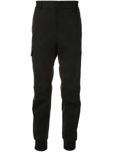 Wooyoungmi Cargo Pocket Track Trousers In Black
