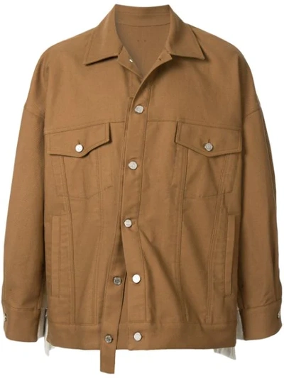 Wooyoungmi Buttoned Trucker Jacket In Brown