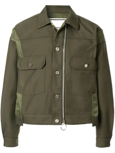 Wooyoungmi Button Bomber Style Jacket In Green