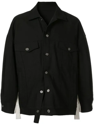 Wooyoungmi Buttoned Trucker Jacket In Black