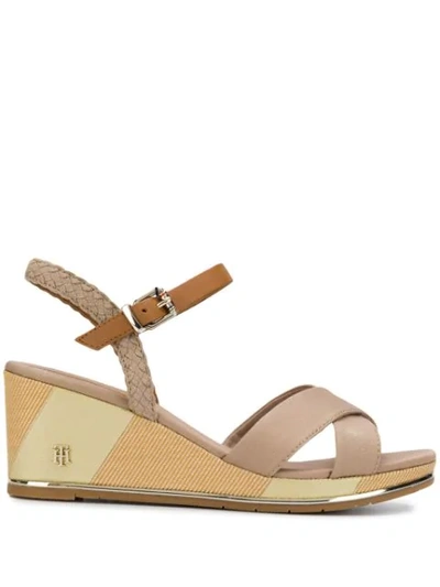 Tommy Hilfiger Wedge Heel Sandals In 068