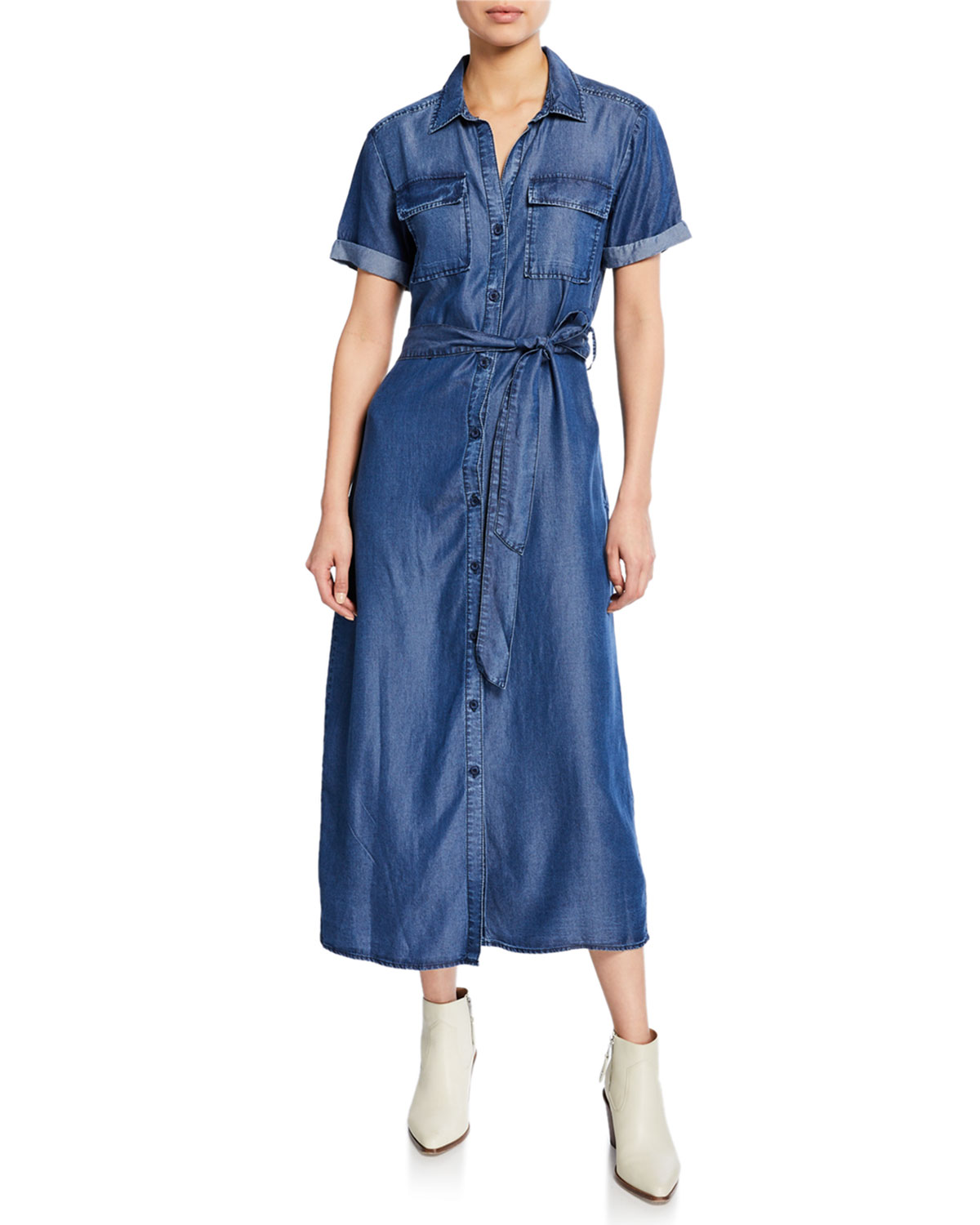 velvet heart chambray dress