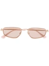 Jimmy Choo Gal Oval-frame Sunglasses In Pink